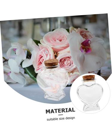 Zerodeko 4pcs Glass Heart Shaped Bottle Terrarium Wedding Decorations Decorative Wishing Bottle Glass Container with Lid Glass Jars Wishing Jar Origami Craft Bottle Glass Bottle Cork As Shownx4pcs 8.50X6.00X4.00CMx4pcs - Buy Online on GoSupps.com