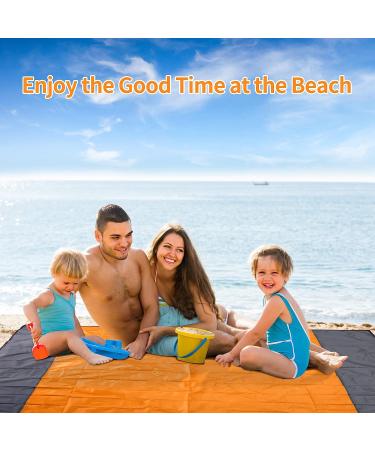 AOCKTOBAR Beach Blanket Waterproof Sandproof  96''108'' Picnic Beach Blankets Oversized for 4-7 Adults  Lightweight & Durable Beach Mat Quick Drying for Beach Travel  Camping  Hiking Orange(200*210) - Buy Online on GoSupps.com