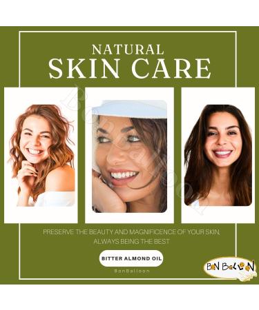 Bitter Almond Oil Natural Undiluted Pure For Hair Skin Care Skincare Facial Body & Cold Pressed Premium No Additives Kosher Halal (4 Pack 4.05 oz / 120 ml)  - Buy Online on GoSupps.com