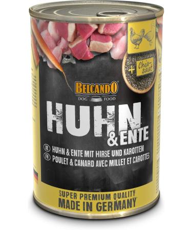 Belcando Wet Dog Food - Chicken & Duck with Millet & Carrots | 6x400g Cans | All Breeds | Made in Germany - Buy Online on GoSupps.com