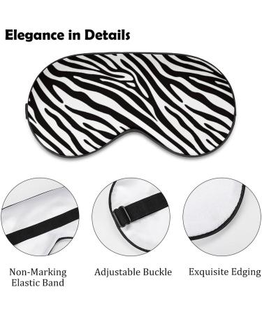 Black and White Zebra Sleep Mask for Women | Adjustable Eye Shades Cover with Elastic Strap - Best Sleep Aid - Buy Online on GoSupps.com