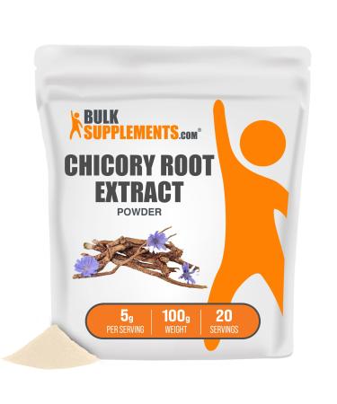 BULKSUPPLEMENTS.COM Chicory Extract Powder - Fiber Supplement - Chicory Root Fiber Powder - Chicory Root Powder - Gut Health Powder - Prebiotic Fiber Powder (100 Grams - 3.5 oz) 3.52 Ounce (Pack of 1)