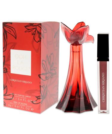 Christian Siriano Ooh La Rouge for Women - 2 Pc Gift Set 3.4 oz EDP Spray 0.21oz Red Lip Gloss - Buy Online on GoSupps.com
