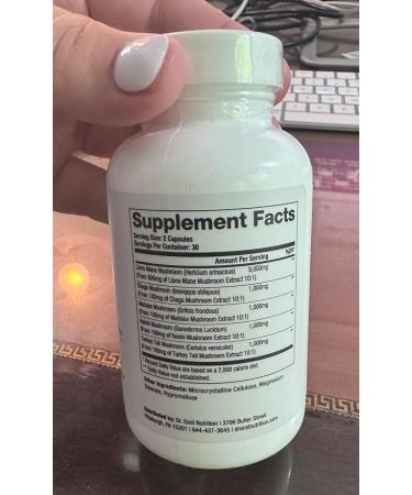 DR. EMIL NUTRITION 9000mg Organic Lions Mane Supplement Capsules with Chaga Reishi & Maitake - Natural Mushroom Blend for Wellness Support - Buy Online on GoSupps.com