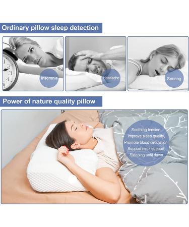 Elviros Memory Foam Cervical Pillow - Orthopedic Contour Pillow for Neck and Shoulder Pain Relief - Ideal for Side, Back, and Stomach Sleepers - Dark Grey, 25.2 x 14.2inch - Buy Online on GoSupps.com