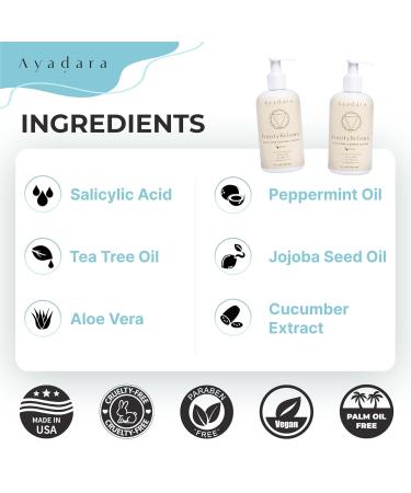 Ayadara Butt Acne Clearing Lotion | Salicylic Acid & Tea Tree Booty Cream | Moisturizing Treatment for Cystic Acne on Buttocks | 90-Day Supply - Buy Online on GoSupps.com