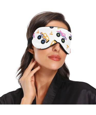 Haskirky Light Blocking Eye Mask - Adjustable for Adults - Ideal for Travel, Meditation, and Deep Sleep - Cartoon Trucks Design - Buy Online on GoSupps.com