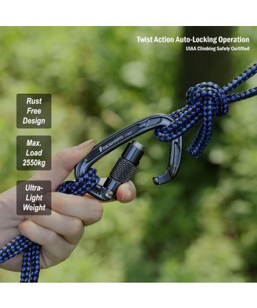 Space Grey Climbing Carabiner Set - 2pc | Durable & Lightweight - Buy Online on GoSupps.com