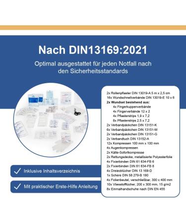 First Aid Refill Set - DIN 13169:2021 | Essential First Aid Supplies for Home & Travel - Buy Online on GoSupps.com