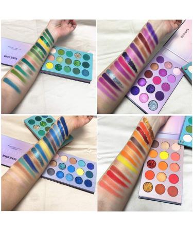 Beauty Glazed 60-Color Eyeshadow Palette Set with Brushes - Mattes, Metallics, Shimmers, Creams - Long Lasting & Easy to Apply - Buy Online on GoSupps.com
