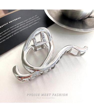 Punk Style Metal Silver Hair Claw Barrette - Irregular Hair Clip for Women, Hair Accessory 1Pcs - Buy Online on GoSupps.com