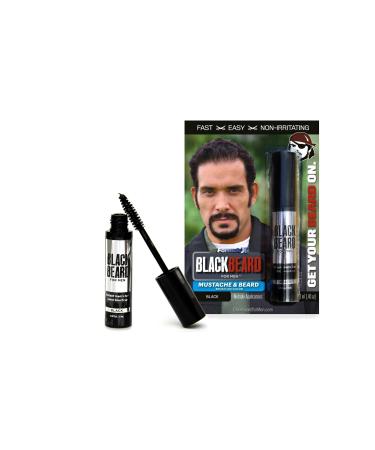 Blackbeard for Men Formula X Instant Mustache  Beard  Eyebrow and Sideburns Color - Fast  Easy  Men s Grooming  Beard Dye Alternative  Black  1 Pack 0.40 Fl Oz (Pack of 1) Black