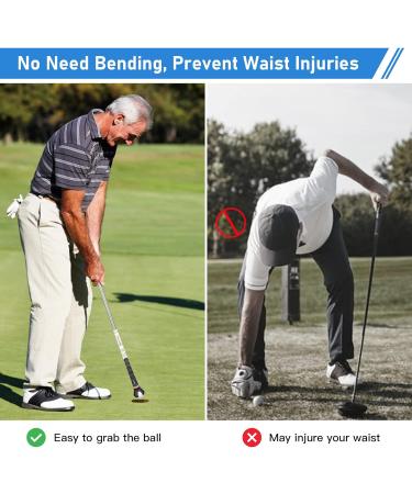 Golf Ball Retriever 3-Prong Grabber Tool for Putter with Mesh Bag - Set of 3 | Golf Accessories for Men | Ideal Gift for Golfer Dad - Buy Online on GoSupps.com