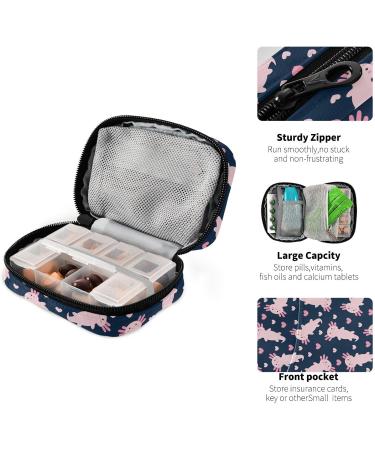 Shop Pfrewn 7-Day Pill Organizer Case - Cute Cartoon Axolotl Travel Box for Vitamins & Supplements - Buy Online on GoSupps.com