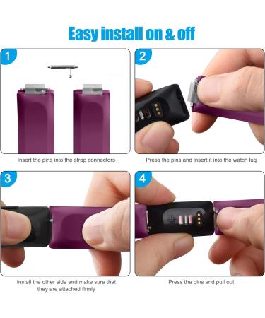 8 Pack Silicone Bands for Fitbit Inspire 2, HR, Ace 2 | Sport Adjustable Wristbands for Women Men | Small Size | Rose Gold/Champagne Gold - Buy Online on GoSupps.com