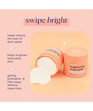 Buy SpaLife Love & Light Radiating Toner Pads Brightening Formula for Uneven Skin Tone Dark Spots & Dullness with Vitamin C & Niacinamide Pre-Soaked Face Pads for Instant Glow - Buy Online on GoSupps.com