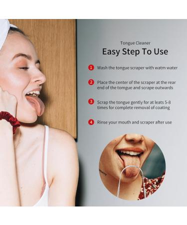 Liatinbo Tongue Scraper - Stainless Steel Tongue Scraps for Adults | Reduces Bad Breath & Promotes Freshness | 2 U-Shaped Pieces - Buy Online on GoSupps.com