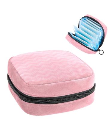 Women's bonds Storage pockets Stillpad holder pink triangle ripple pattern portable period kit pocket feminine product bag for women girls color3