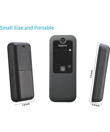 High-Accuracy Rechargeable Breathalyzer | Digital Alcohol Tester | Professional Sensor for Personal & Commercial Use | 10 Mouthpieces | Dark Black - Buy Online on GoSupps.com
