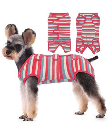 Kuoser dog body after op breathable body dogs after op for dogs/cats colored dog body after castration male bitch medical body dog alternative to the crane l red & blue - Buy Online on GoSupps.com