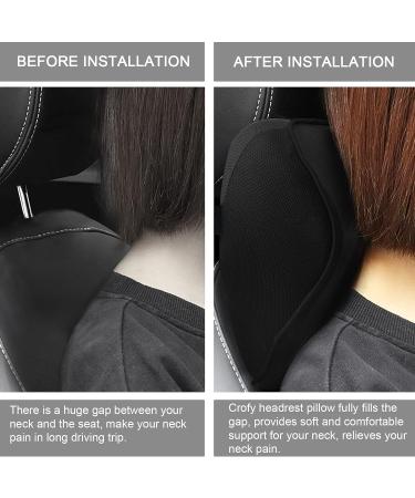 2-Pack Memory Foam Car Neck Pillows - Soft Adjustable Headrest with Breathable Cover for Ultimate Driving Comfort - Buy Online on GoSupps.com