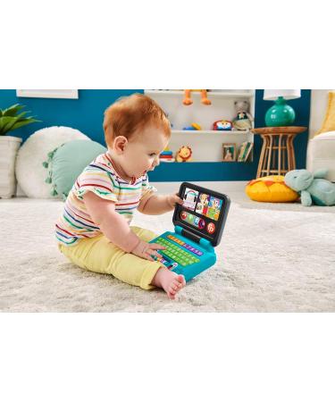 Fisher-Price Learning Fun HomeOffice Laptop | Electronic Educational Toy for 6+ Months | Smart-Stage Learning ABCs 55+ Songs First German Words - Buy Online on GoSupps.com