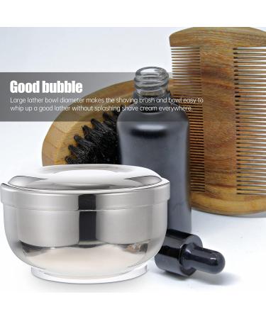 Beaupretty 3-Pack Marble & Stainless Steel Shaving Foam Shell Containers - Men's Shaving Accessories | Durable & Stylish Design - Buy Online on GoSupps.com