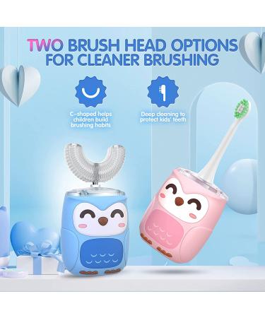 Kids Electric Toothbrush U-Shaped Whole Mouth Automatic Brush for Children & Toddlers (2-6 Year) in Light Blue - Buy Online on GoSupps.com