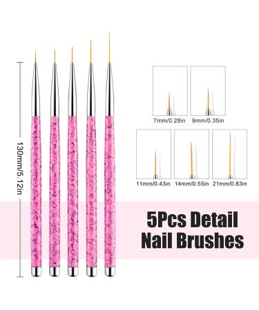 Hanyousheng Nail Brush Set - 8 Piece Set for Nail Art | Fine Gel & Liner Brushes for Salon & Home Use - Buy Online on GoSupps.com