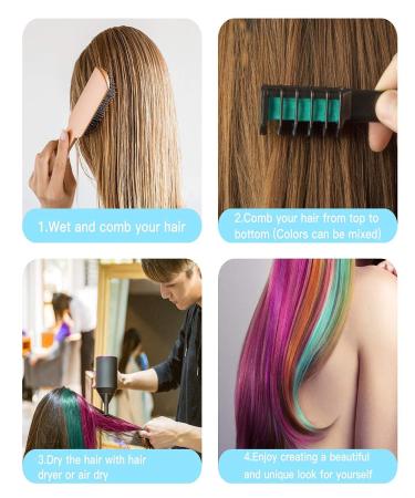 10-Piece Washable Haircover Ridge Set for Kids & Adults - Colorful Temporary Hair Dye for Birthdays Parties Halloween & Christmas - Buy Online on GoSupps.com