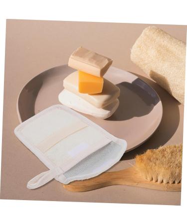 Baluue 6 Pcs Handmade Soap Storage Bag Sponges for Bathing Natural Sisal Soap Pouch Hanger Foam Black Flax - Buy Online on GoSupps.com