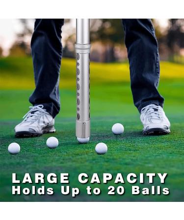 Mayqmay 33.9 Inch Aluminium Golf Ball Retriever - Durable & Detachable Picker for Water and Bushes - Silver - Buy Online on GoSupps.com