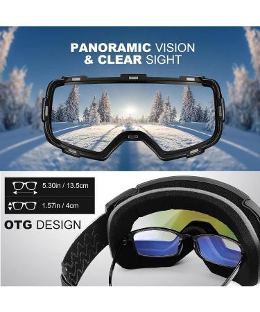 Odoland Magnetic Interchangeable Ski Goggles | Large Spherical Frameless Snowboard Goggles | Black Frame Green Lens VLT 35% - Buy Online on GoSupps.com