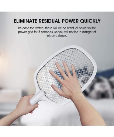 iMirror Bug Zapper Racket - 2 in 1 Rechargeable Electric Fly & Mosquito Swatter (3 Pack, 1800mAH) - Buy Online on GoSupps.com