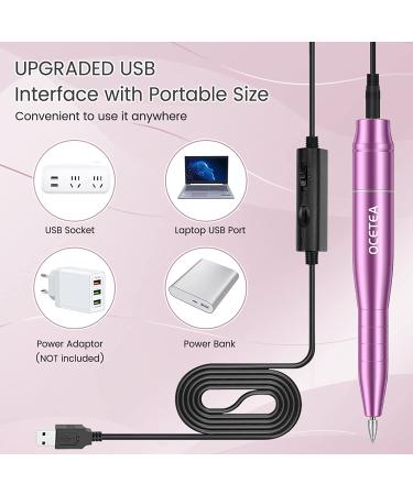 Ocetea Electric Nail Drill Efile - Professional Manicure Pedicure Machine Kit for Shaping, Polishing, and Removing Acrylic Gel Nails - Portable Tool for Home or Salon Use (Purple) - Buy Online on GoSupps.com