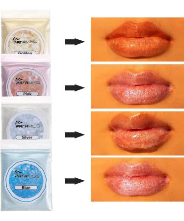 Paramiss Holographic Glitter Makeup Set - 4 Colors (Gold Silver Blue Pink) - 10g for Nails Lip Gloss & Eyeshadow | International Shipping Available - Buy Online on GoSupps.com
