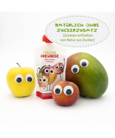 Cheeky Friends Bio Quetschie Apple Mango & Peach Fruit Puree for Babies | Gluten-Free & Vegan | 6 Pack (6 x 100g) - Perfect for Little Ones - Buy Online on GoSupps.com