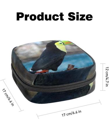 GIAPB Period Bag - Parrot Bird Print Storage & Travel Makeup Pouch | Color977 - Buy Online on GoSupps.com