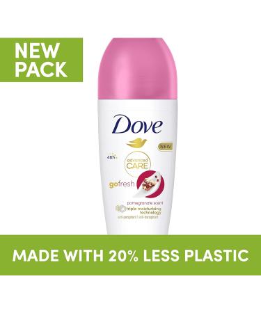 Dove Advanced Care Go Fresh Pomegranate Scent Anti-perspirant Deodorant pack of 6 with Triple Moisturising technology roll-on for 48 hours of protection 50 ml - Buy Online on GoSupps.com