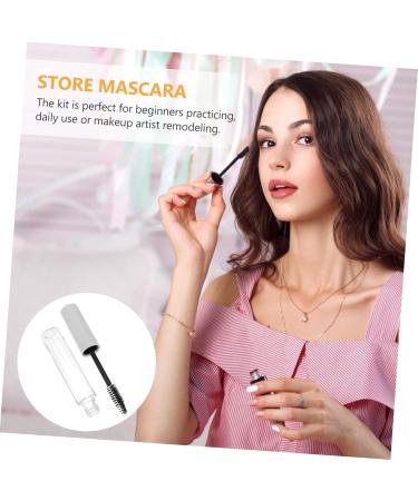 POPETPOP 10pcs Eyelash Tube Eyelash Brush Mascara Bottle Clear Empty Eyelash Cream Bottle Round Tubing - Buy Online on GoSupps.com