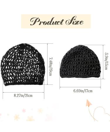 Black Mesh Crochet Hair Net Snood for Women - Sleep Cap & Hair Accessory - Buy Online on GoSupps.com