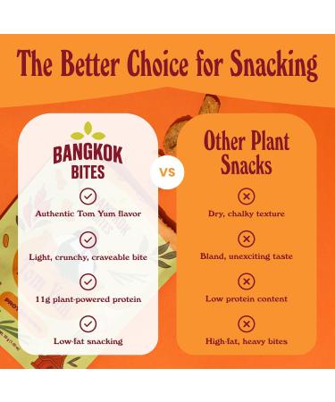 Goodness Plant Bangkok Bites Protein Chips Tom Yum Flavor 30g | High-Protein Plant-Based Snack Vegan & Gluten-Free Crunchy Thai Street Food Inspired Chips Tom Yum 1 Ounce (Pack of 3) - Buy Online on GoSupps.com