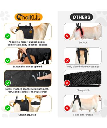 ChalkLit Dog Lift Harness - Supportive Sling for Small to Large Dogs with Back Leg Injuries - Buy Online on GoSupps.com