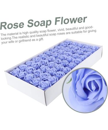 Amosfun 50pcs Valentine's Day Rose Soap Rose Petals Rose Floral Soaps Rose Hand Soap Floral Scented Bath Soap Artificial Rose Flower Rose Gift Artificial Flower Take a Bath Corn Starch Purple Blue 7X4.5CM - Buy Online on GoSupps.com
