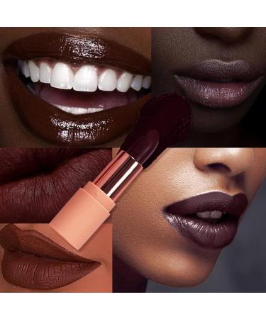4Pcs Semi-Matte Nude Lipstick Set - Long Lasting Waterproof & Pigmented Velvet Finish for Women | Ideal Neutral Lip Makeup - Buy Online on GoSupps.com