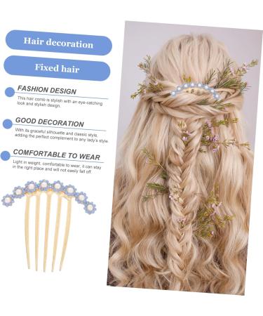 FRCOLOR bridal hair accessories girls hair accessories hair comb girl headpieces for wedding rhinestone hair pin rhinestone headpieces for women rhinestones alloy pearl women's - Buy Online on GoSupps.com