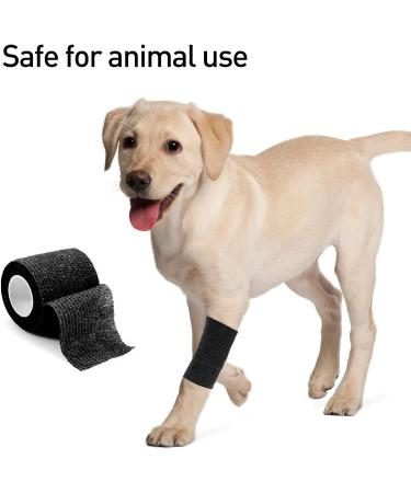 12 Pack Self Adherent Cohesive Wrap Bandages - 2 Wide 5 Yards - Elastic Self Adhesive Tape for All Sports | Breathable Wound First Aid Stretch Cover Tape - Black - Buy Online on GoSupps.com