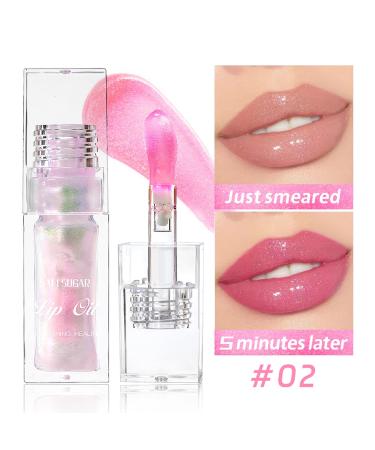Eakroo Color Changing Lip Oil - Long Lasting Non-Sticky Pink Glitter Lip Gloss - Nourishing & Repairing Primer Tint Globally Shipped - Buy Online on GoSupps.com
