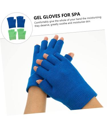 minkissy 2 Pairs Gel Gloves Half Finger Glove Overnight Gloves for Dry Moisturizing Sleeping Gloves Grooming Glove Spa Gloves Moisturizing Gloves Leather Gloves Miss Hand Knitting 16X13X1CM - Buy Online on GoSupps.com