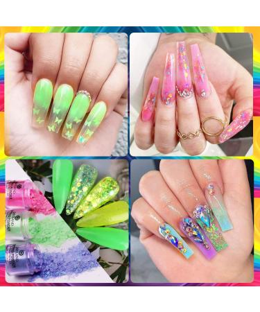 Saviland Glitter & Neon Dip Powder Set - 12 Spring Summer Colors for Fast & Easy Nail Art at Home - Buy Online on GoSupps.com